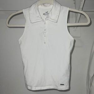 Hollister Cropped Sleveless Polo